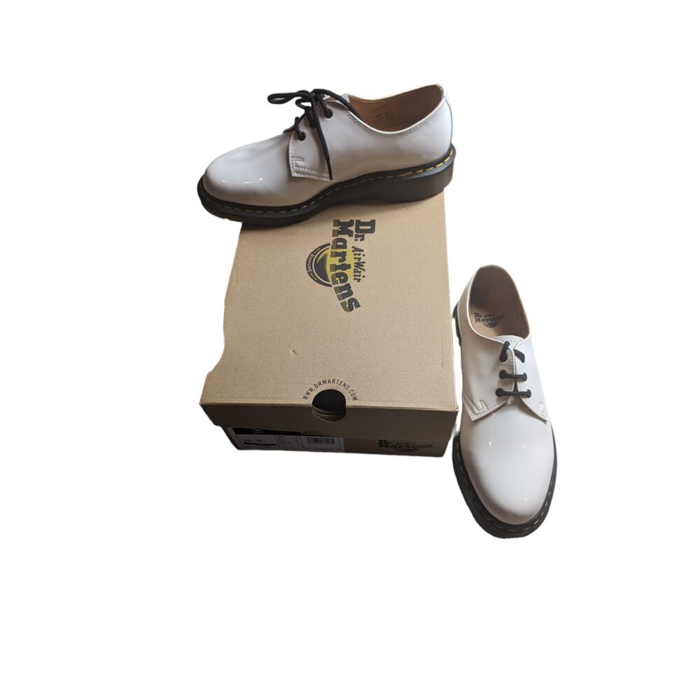 Dr Martens 1461 White Patent Lamper Low Top Size 9 Women's 26754100 New